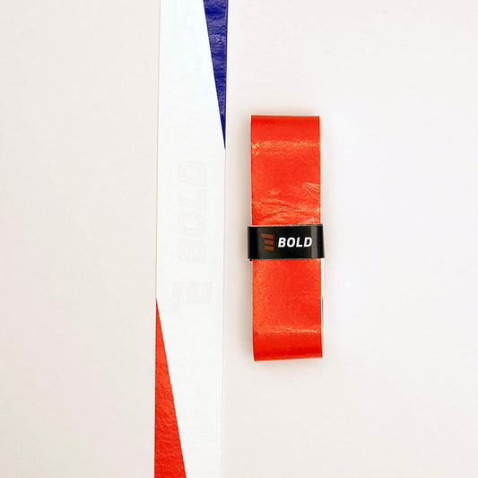 Bold French flag padel overgrip unrolled