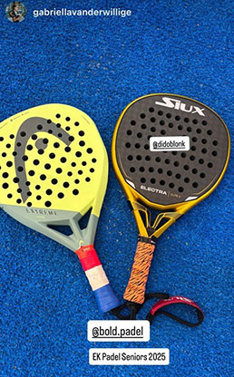 Bold overgrips at European Championship Padel Seniors 2025