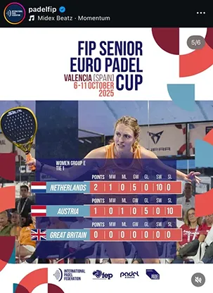 Bold at FIP Senior Euro Padel Cup tournament