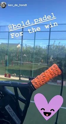 Bold Padel for the win, player celebrating on court