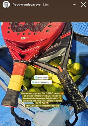 Freddy is Bold, rocking his Bold overgrip