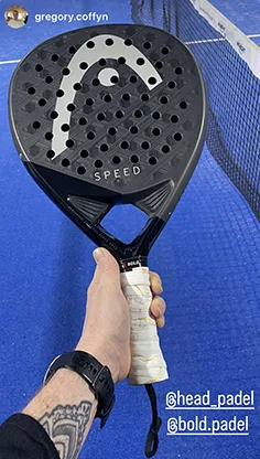 Gregory rocking his Bold overgrip on court