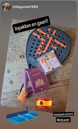 Let's go with Bold, padel player on court