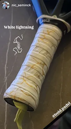 Nic is Bold, ready to play with Bold grip